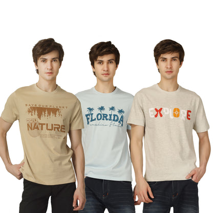Combo 2 - Basic Round Neck Regular Mens T-Shirt