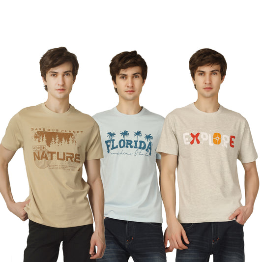 Combo 2 - Basic Round Neck Regular Mens T-Shirt