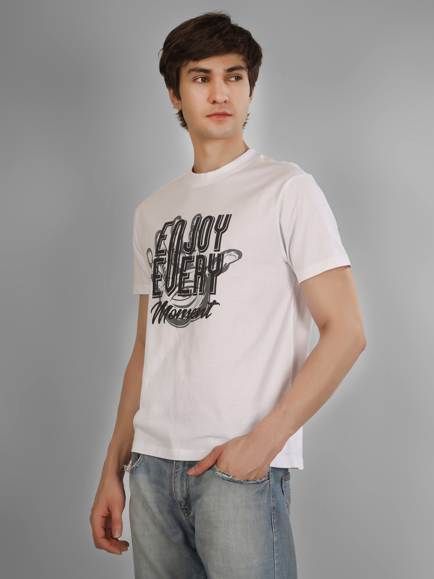 Basic Round Neck Regular Mens T-Shirt - RSBO0006