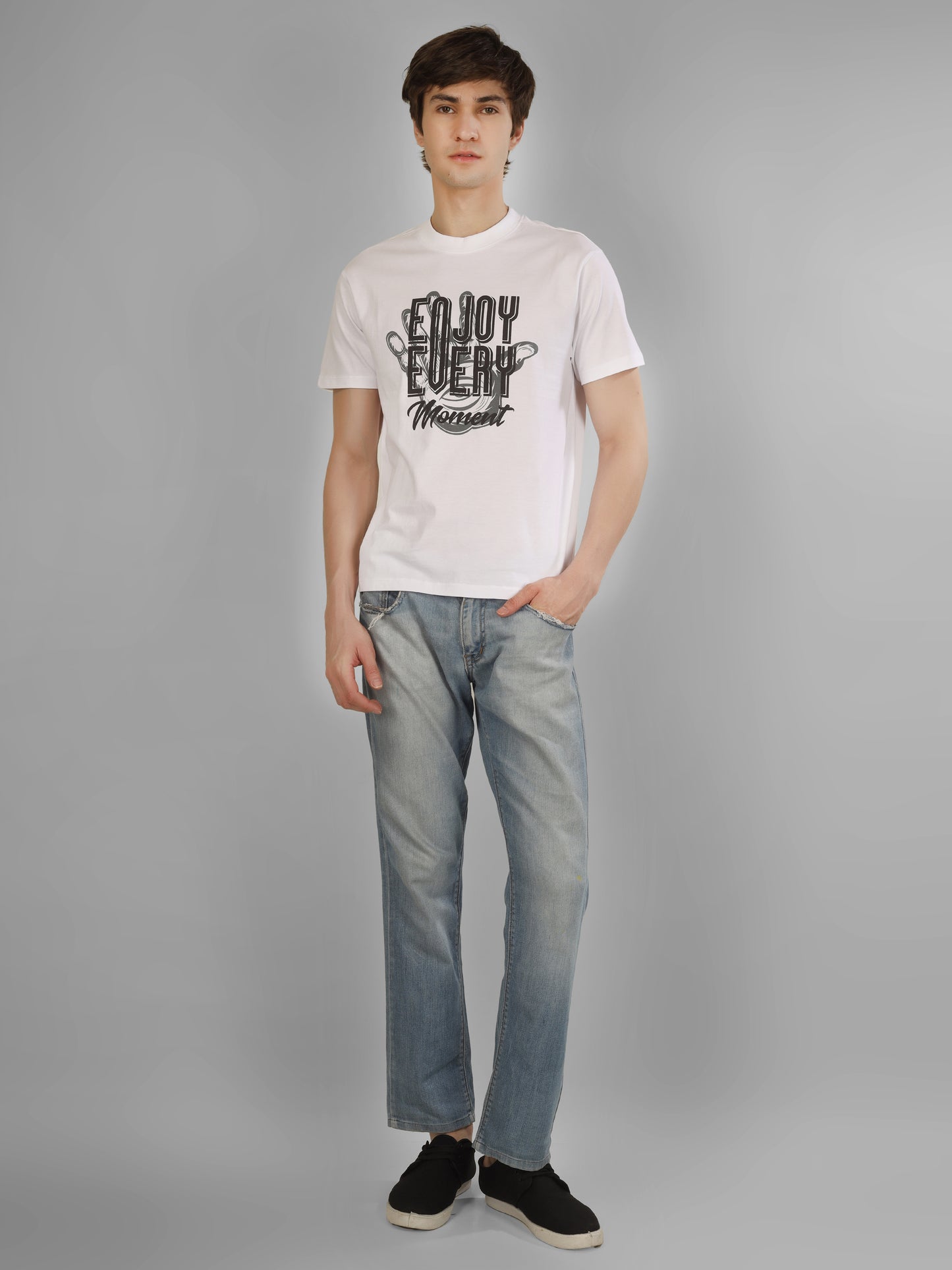 Basic Round Neck Regular Mens T-Shirt - RSBO0006