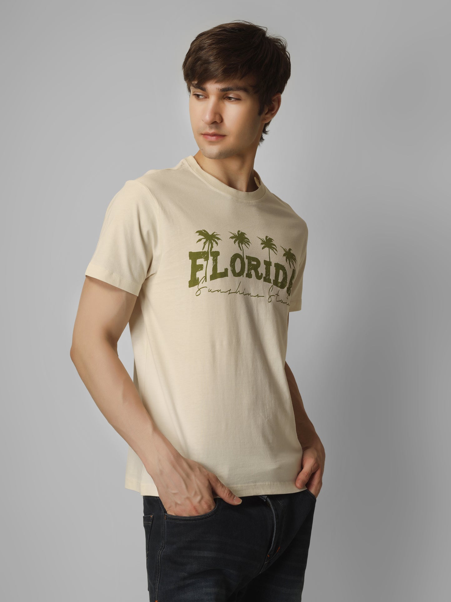 Basic Round Neck Regular Mens T-Shirt - RSBO0019