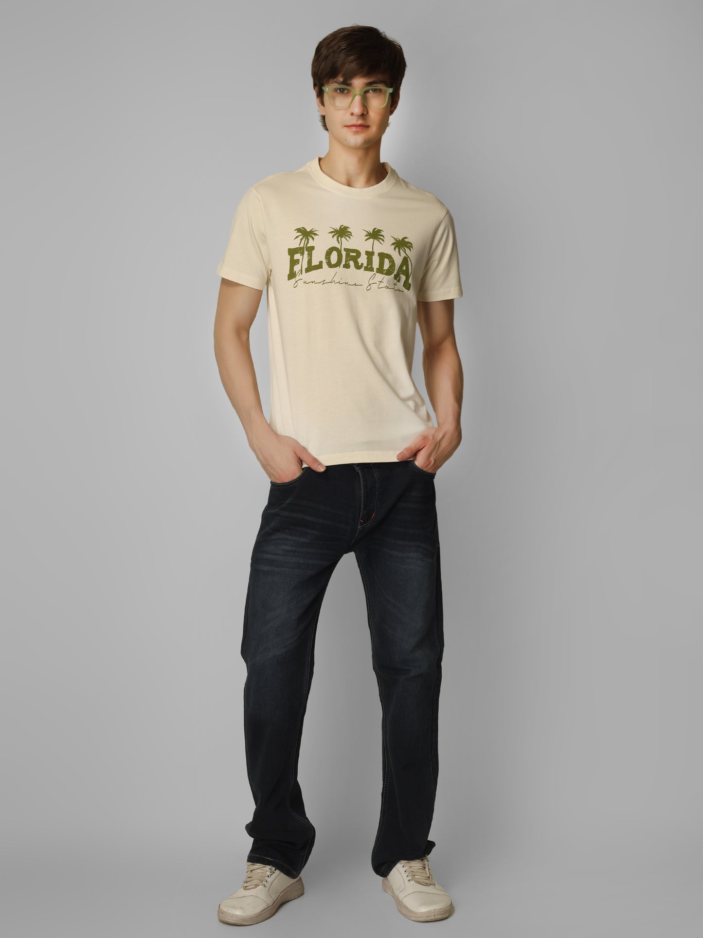 Basic Round Neck Regular Mens T-Shirt - RSBO0019