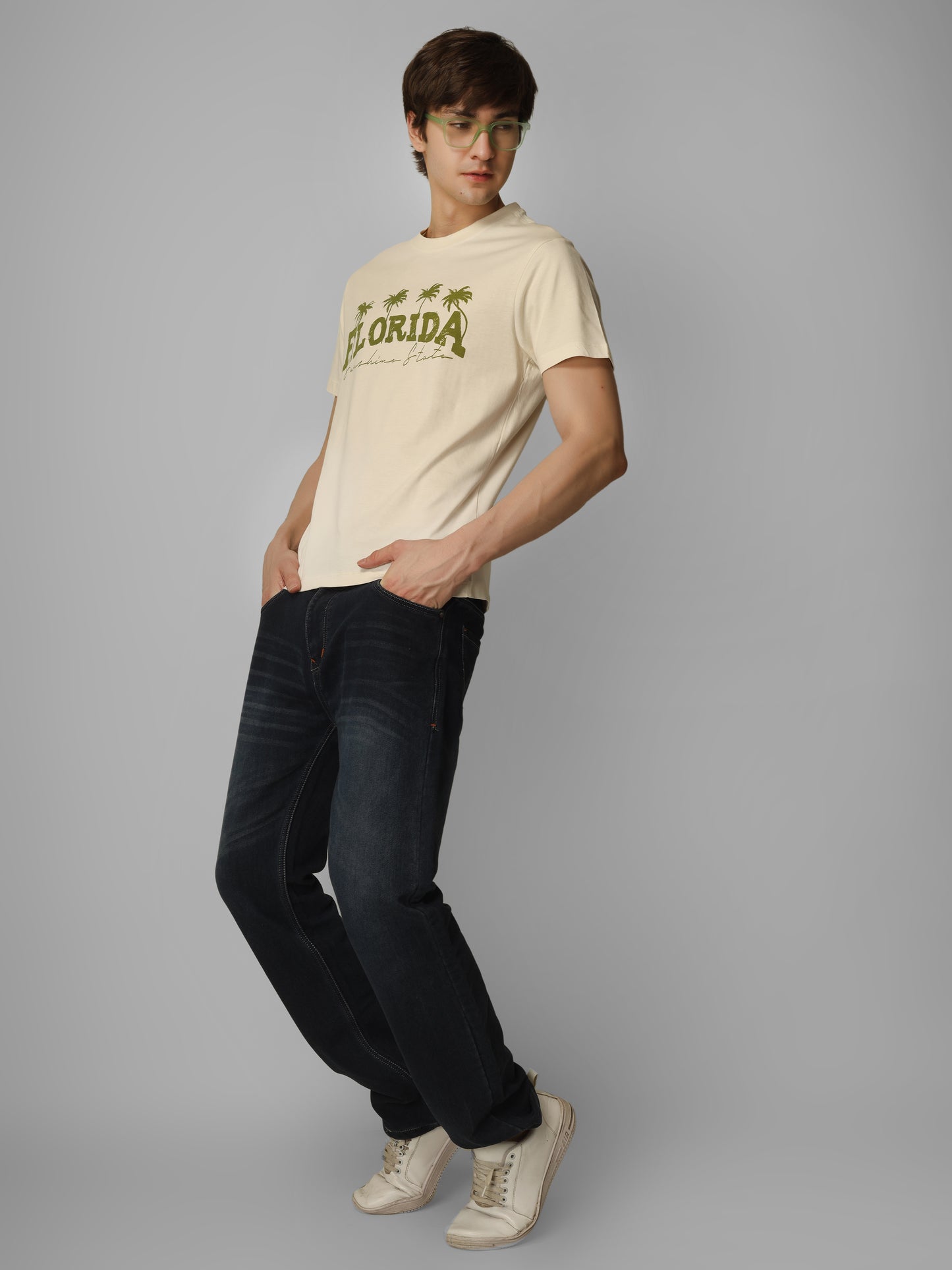 Basic Round Neck Regular Mens T-Shirt - RSBO0019