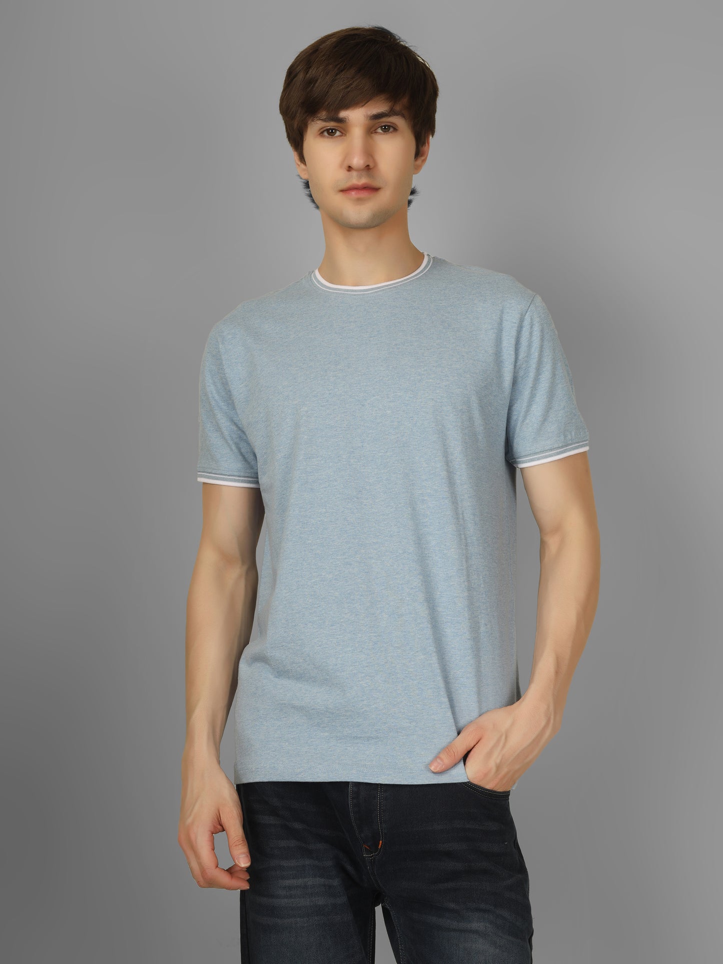 Basic Round Neck Regular Mens T-Shirt - RSBO0028