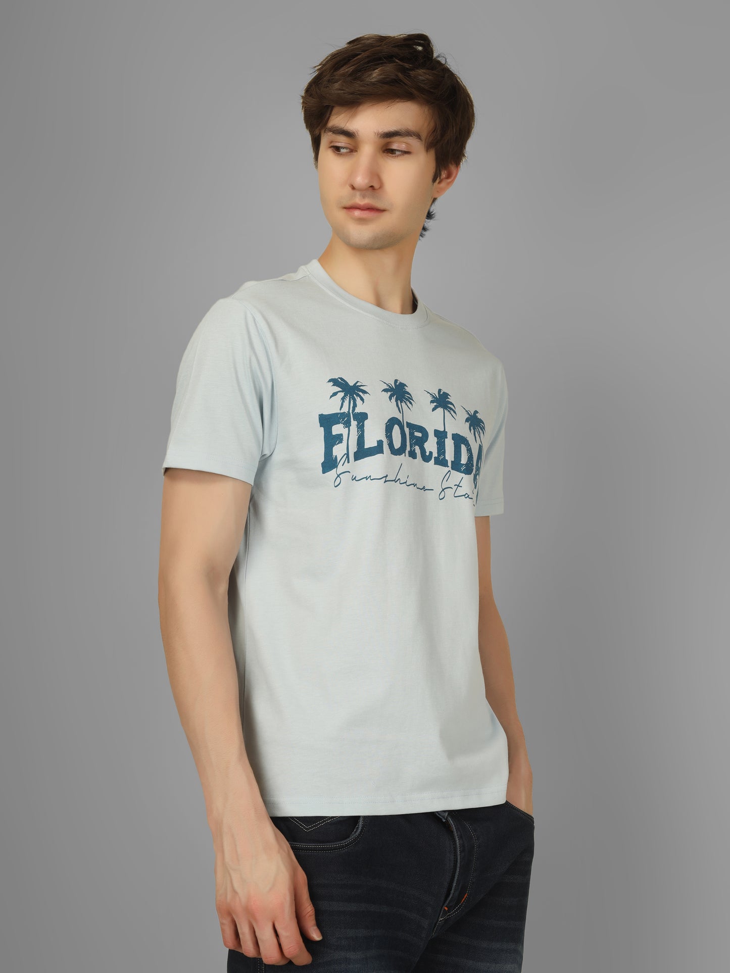 Basic Round Neck Regular Mens T-Shirt - RSBO0019