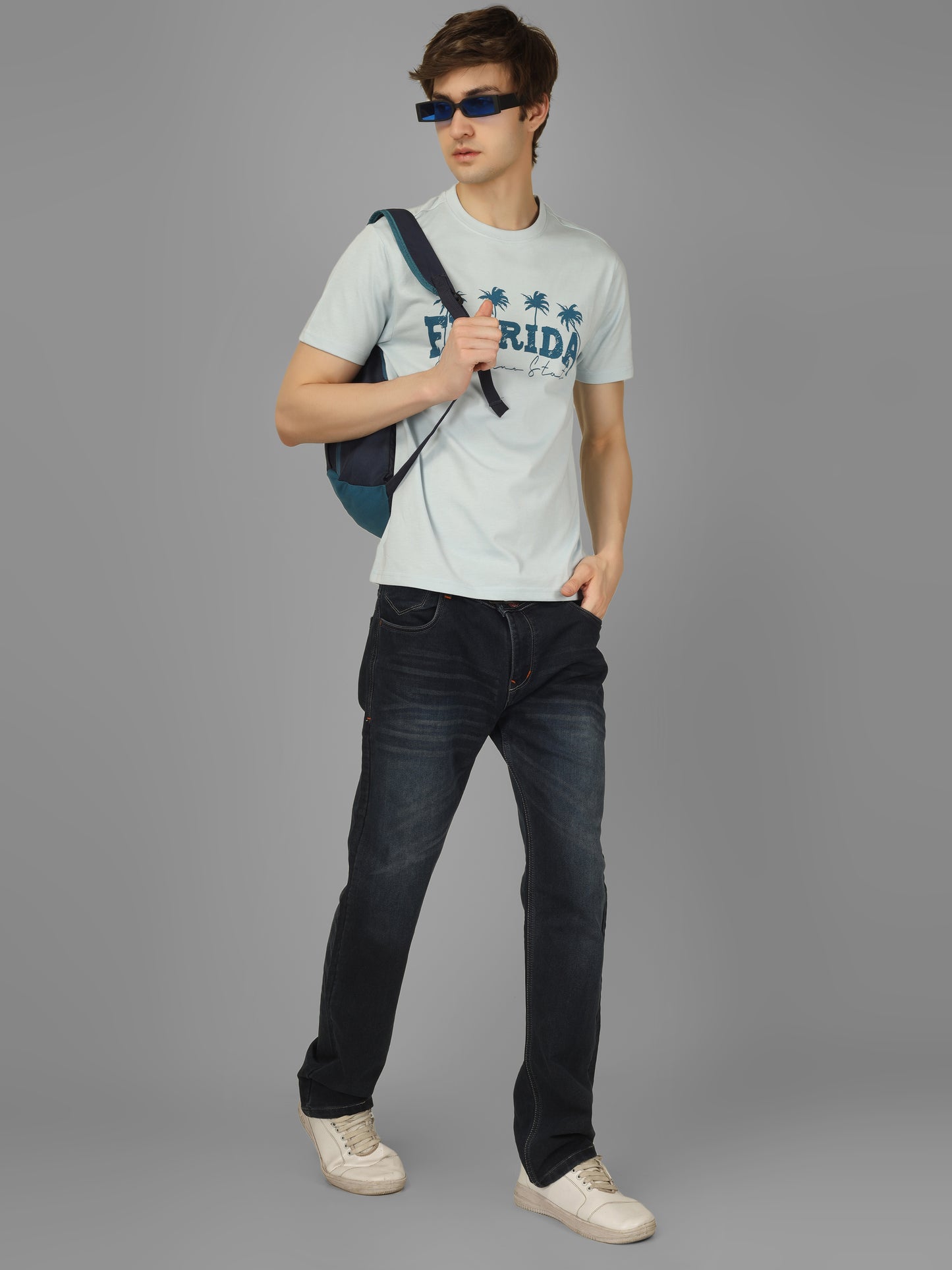 Basic Round Neck Regular Mens T-Shirt - RSBO0019