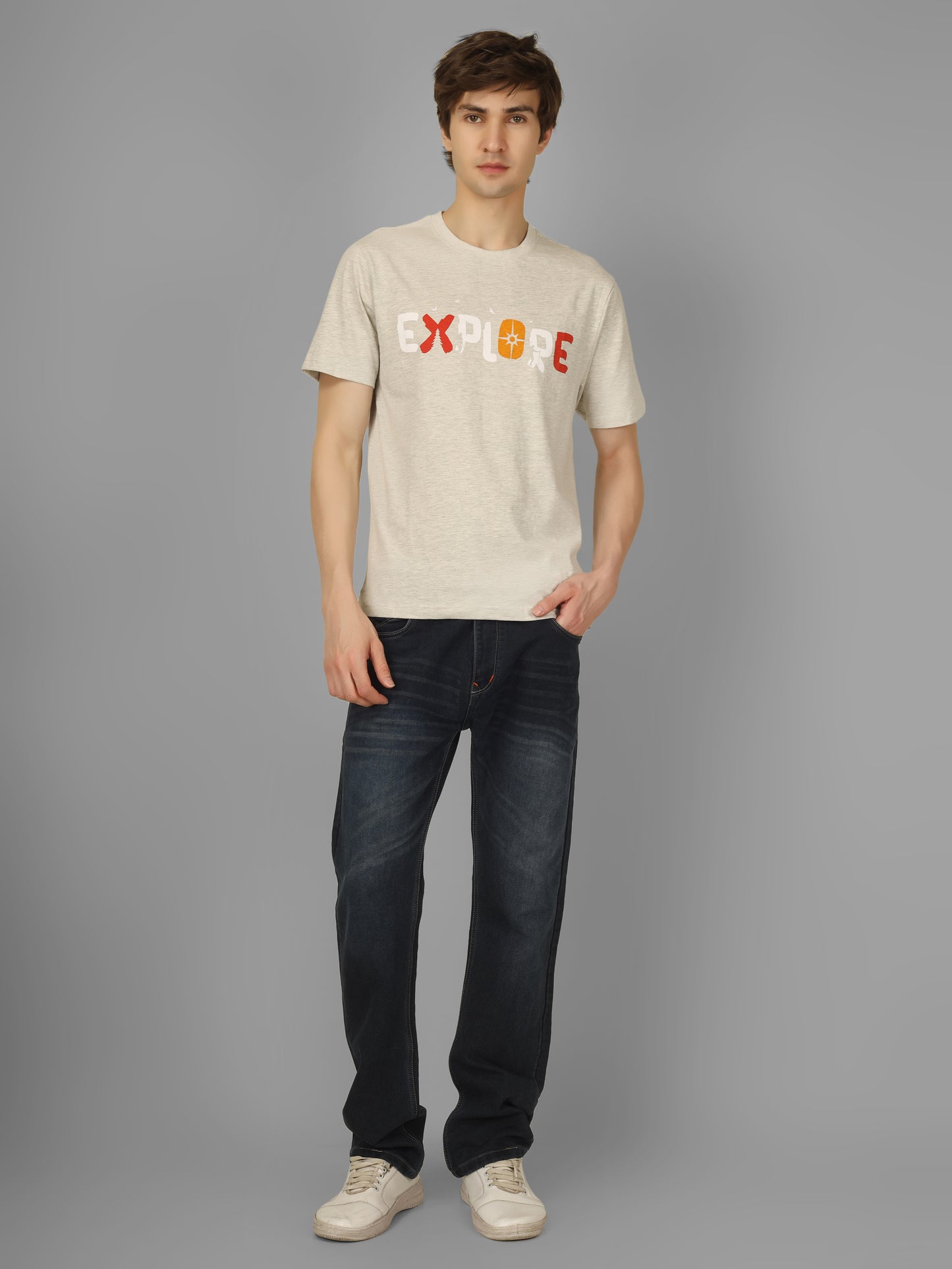 Basic Round Neck Regular Mens T-Shirt - RSBO0024