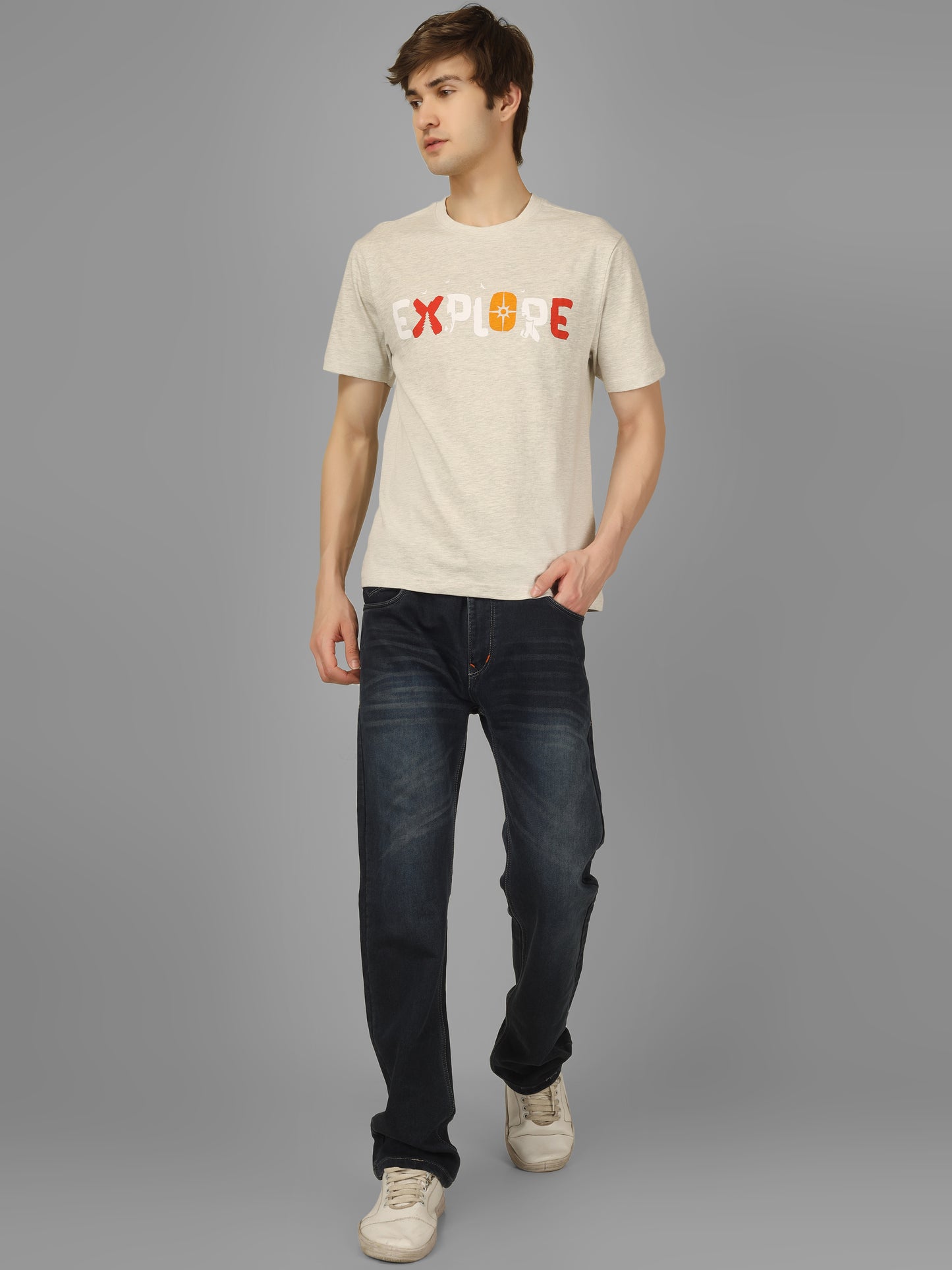 Basic Round Neck Regular Mens T-Shirt - RSBO0024