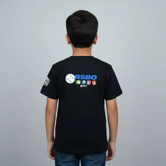 RSBO BOYZ - Teddy Black Rib Neck Tees